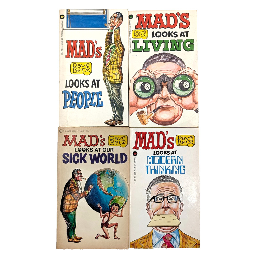 MADs Dave Berg Paperback Lot 4 Books People Living Sick World Modern Thinking